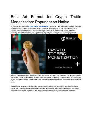 Best Ad Format for Crypto Traffic Monetization_ Popunder vs Native