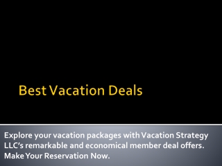 Best Vacation Deals
