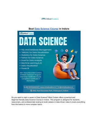 Best Data Science Course in Indore