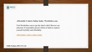 Affordable T-shirts Online India  Worldoftee.com