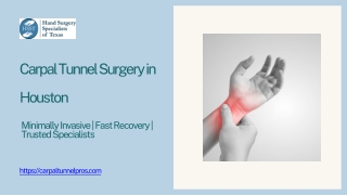 Carpal Tunnel Surgery in Houston