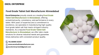 Food Grade Tablet Salt Manufacturer Ahmedabad