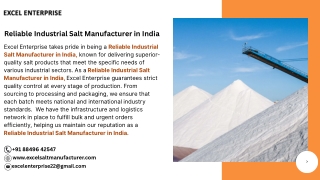 Reliable Industrial Salt Manufacturer in India