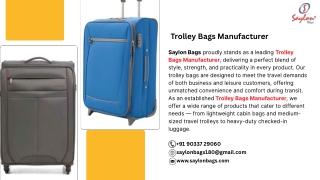 Trolley Bags Manufacturer