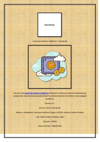 Corporate Wellness Platforms  Wanderfly