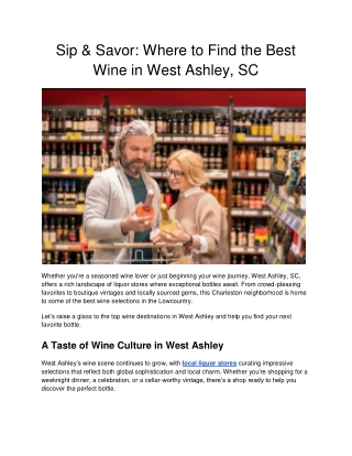 Sip & Savor_ Where to Find the Best Wine in West Ashley, SC