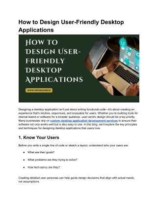 How to Design User-Friendly Desktop Applications