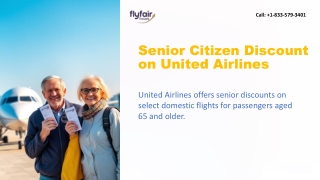 Senior Citizen Discount on United Airlines