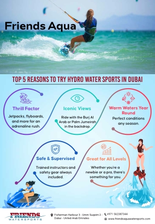 Top 5 Reasons to Try Hydro Water Sports in Dubai