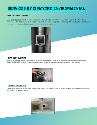 Cismycro Environmental services