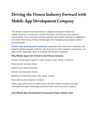 Top-Tier Mobile App Development Services to Power Your Business