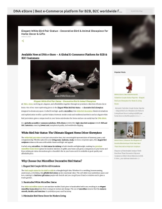 Elegant White Bird Pair Statue – Decorative Bird & Animal Showpiece for Home Decor & Gifts