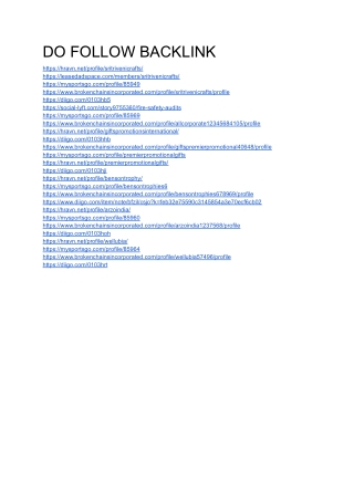 DO FOLLOW BACKLINK