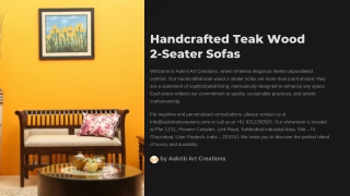 Handcrafted Teak Wood 2-Seater Sofas - Luxury Meets Timeless Craftsmanship