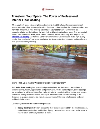 Transform Your Space_ The Power of Professional Interior Floor Coating
