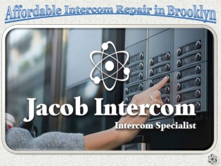 Affordable Intercom Repair Brooklyn