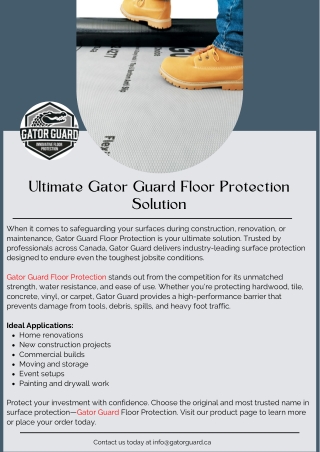 Ultimate Gator Guard Floor Protection Solution