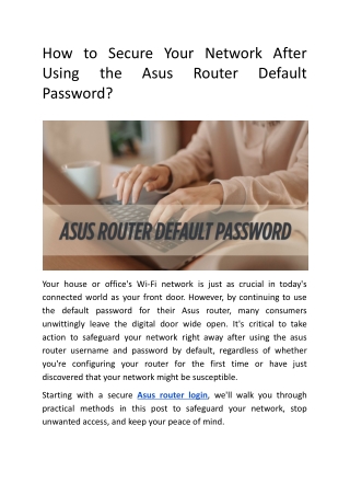 How to Secure Your Network After Using the Asus Router Default Password_.docx