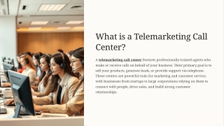What is a Telemarketing Call Center