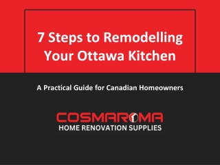 7 Steps to Remodelling Your Ottawa Kitchen Cosmaroma