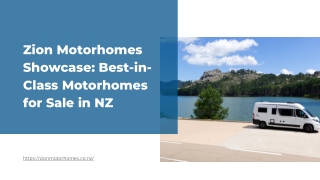 Zion Motorhomes Showcase Best-in-Class Motorhomes for Sale in NZ