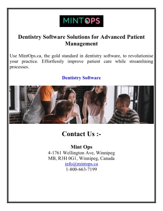 Dentistry Software Solutions for Advanced Patient Management