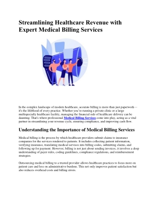 Streamlining Healthcare Revenue with Expert Medical Billing Services
