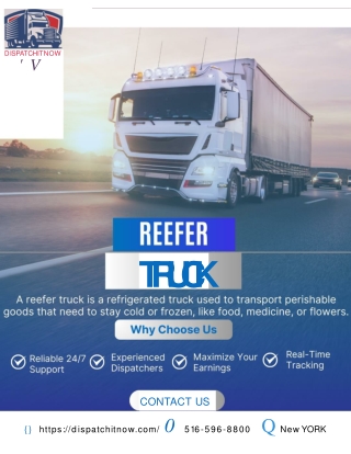 Reefer truck dispatch service