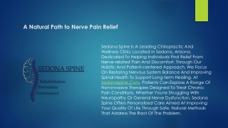 A Natural Path to Nerve Pain Relief