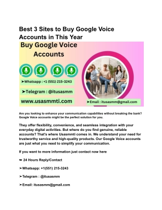 Best 3 Sites to Buy Google Voice Accounts in This Year