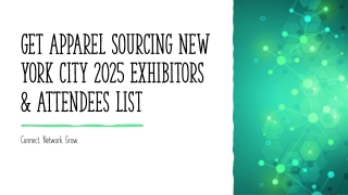 Best Website to Get Apparel Sourcing New York City 2025a Exhibitors & Attendees