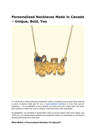 personalized necklace