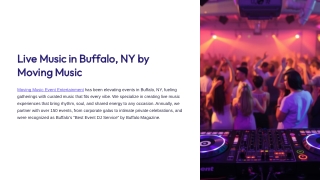 Live Music in Buffalo, NY by Moving Music
