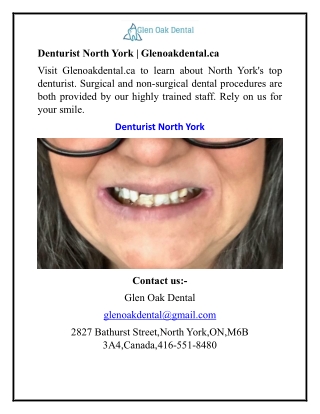 Denturist North York Glenoakdental.ca
