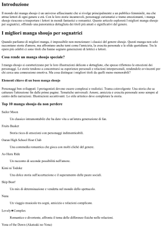 I migliori manga shoujo per sognatrici