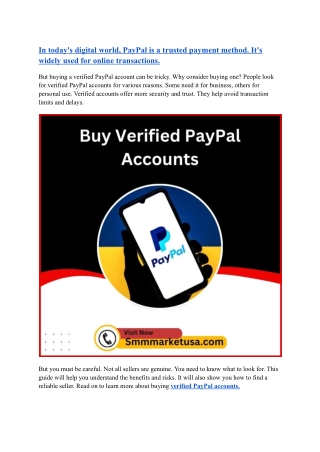 Buy Verified PayPal Accounts for Sale - Secure and ...