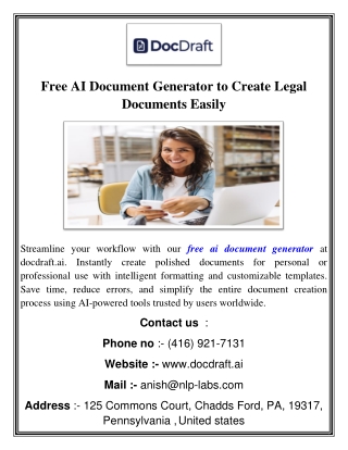Free AI Document Generator to Create Legal Documents Easily - Copy