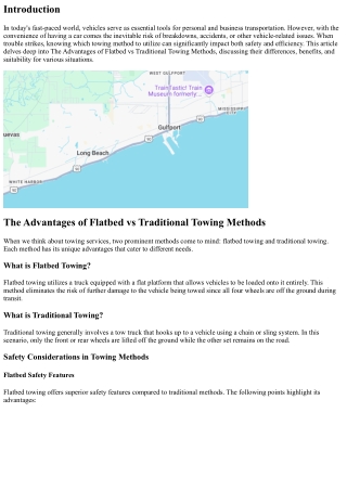 The Advantages of Flatbed vs Traditional Towing Methods