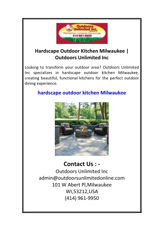 Hardscape Outdoor Kitchen Milwaukee  Outdoors Unlimited Inc