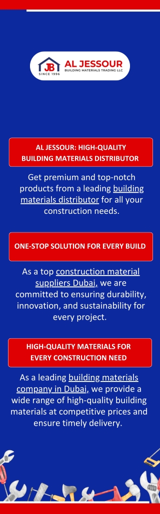 Al Jessour High-Quality Building Materials Distributor