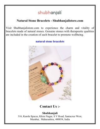 Natural Stone Bracelets - Shubhanjalistore.com