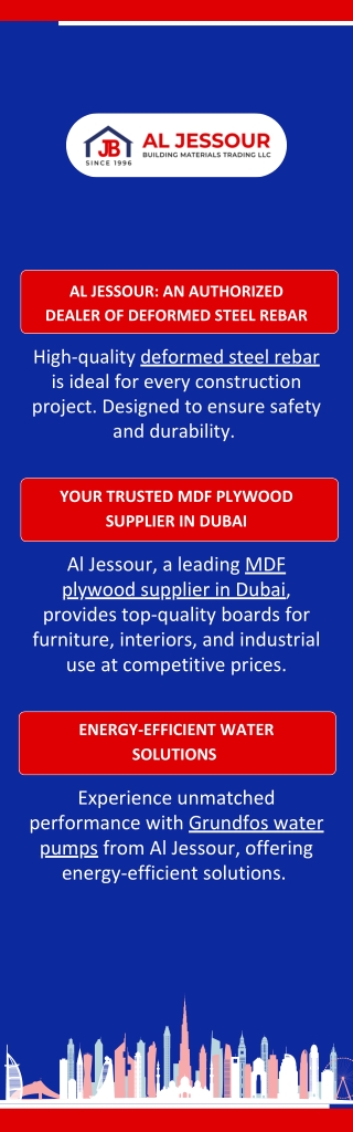 Al Jessour An Authorized Dealer of Deformed Steel Rebar