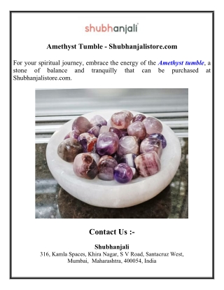 Amethyst Tumble - Shubhanjalistore.com