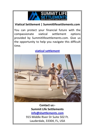 Viatical Settlement Summitlifesettlements.com