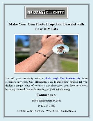 Make Your Own Photo Projection Bracelet with Easy DIY Kits