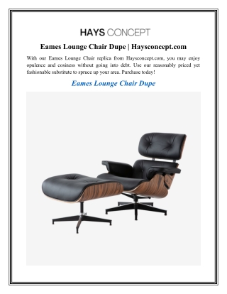 Eames Lounge Chair Dupe Haysconcept.com