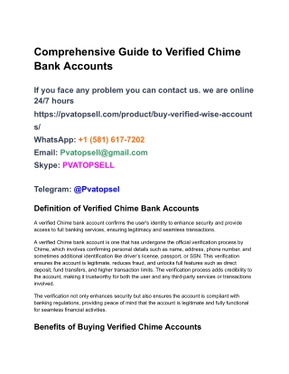Definition of Verified Chime Bank Accounts