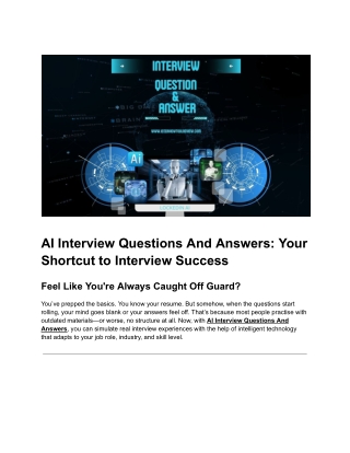AI Interview Questions And Answers_ Your Shortcut to Interview Success