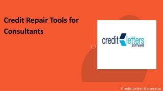 Credit Repair Tools for Consultants