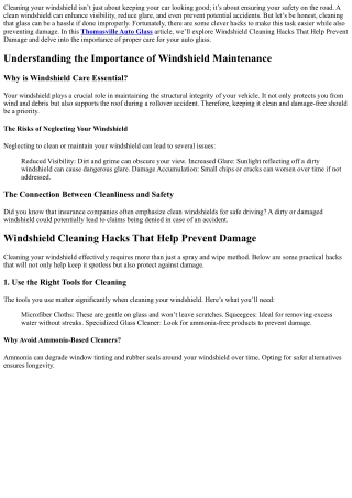 Windshield Cleaning Hacks That Help Prevent Damage